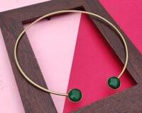 Druze Purple Stone Handmade Brass Openable Hasli Necklace