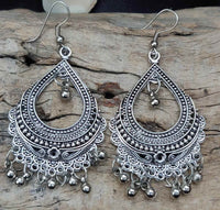 Oxidized Afghani Earrings