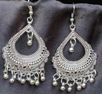 Oxidized Afghani Earrings