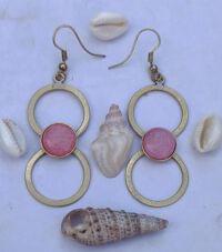 Contemporary Brass Handmade Resin Stone Light Weight Earring