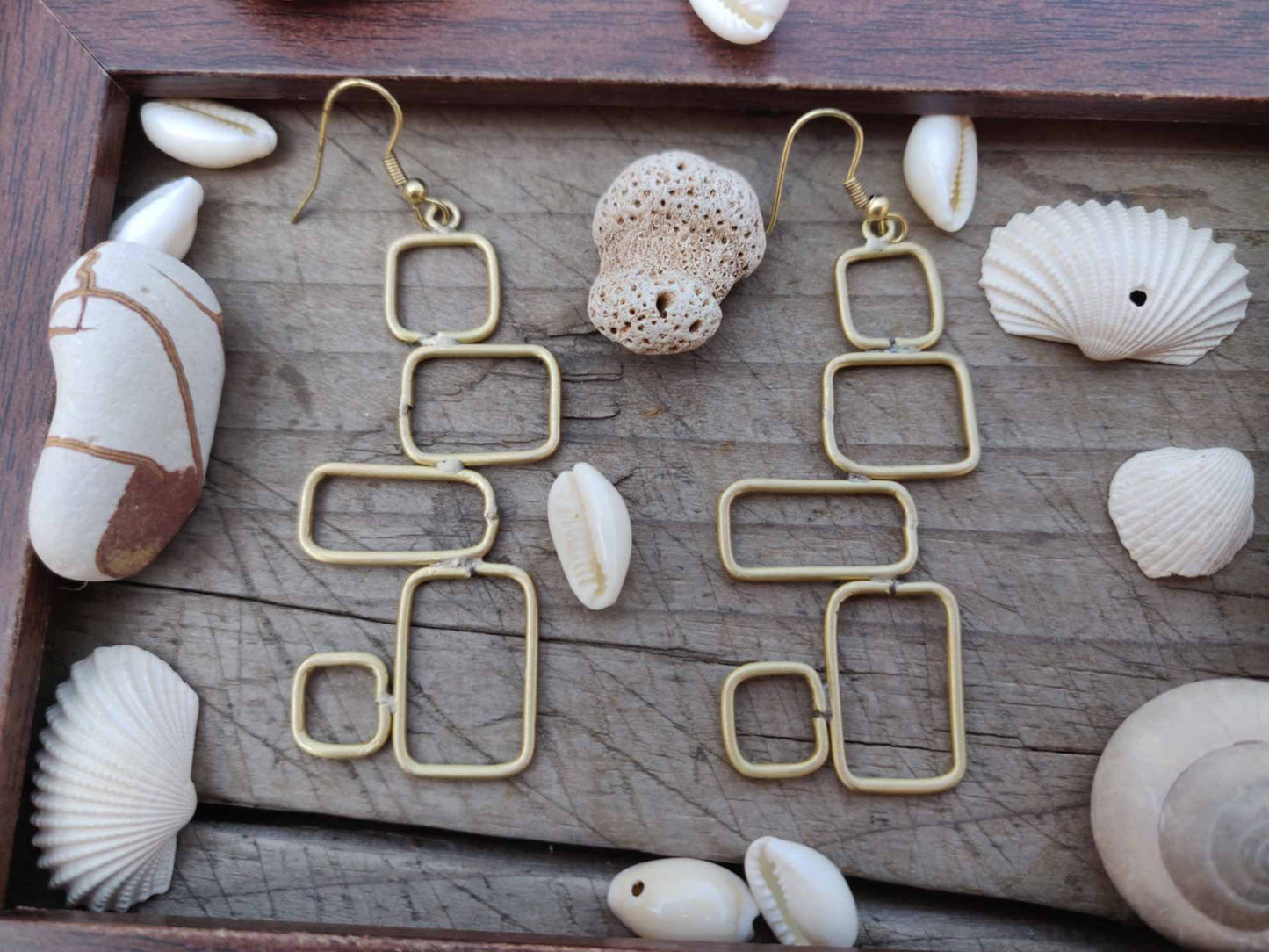Handmade Brass Geometric Shape Earring