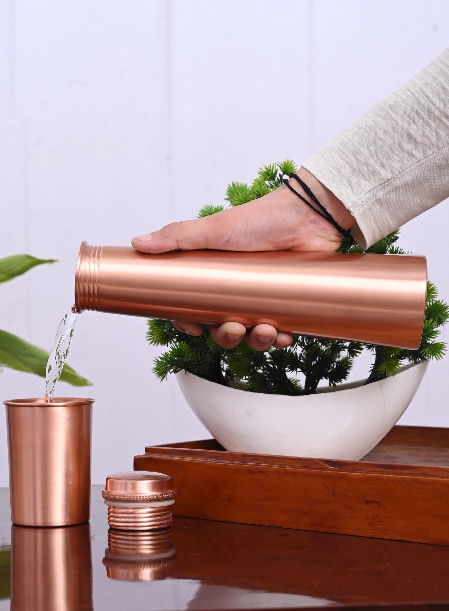 SAINORA MINAR Pure Copper Bottle – Matt Finish 1000 ml Bottle