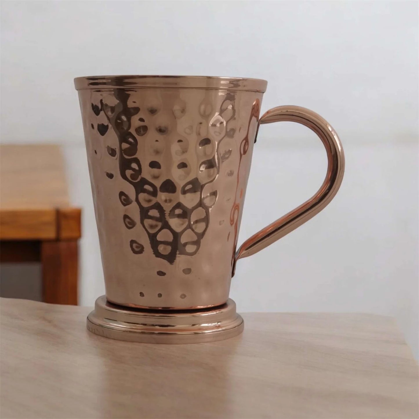 SAINORA King Copper Mule Mug l Mirror Hammered l 100% Copper l Handcrafted Copper Mugs l Capacity-350ml