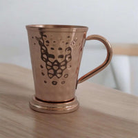 SAINORA King Copper Mule Mug l Mirror Hammered l 100% Copper l Handcrafted Copper Mugs l Capacity-350ml