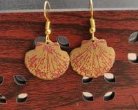 Red Patina Hand Painting work / stained jewelery