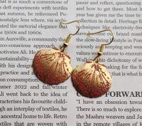 Red Patina Hand Painting work / stained jewelery