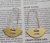 Modern Cut-out Brass Earrings