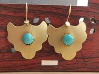 Handmade Golden Brass Hook Earring