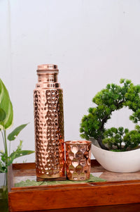 SAINORA Classic Pure Copper Mirror Hammered 950 ml Bottle