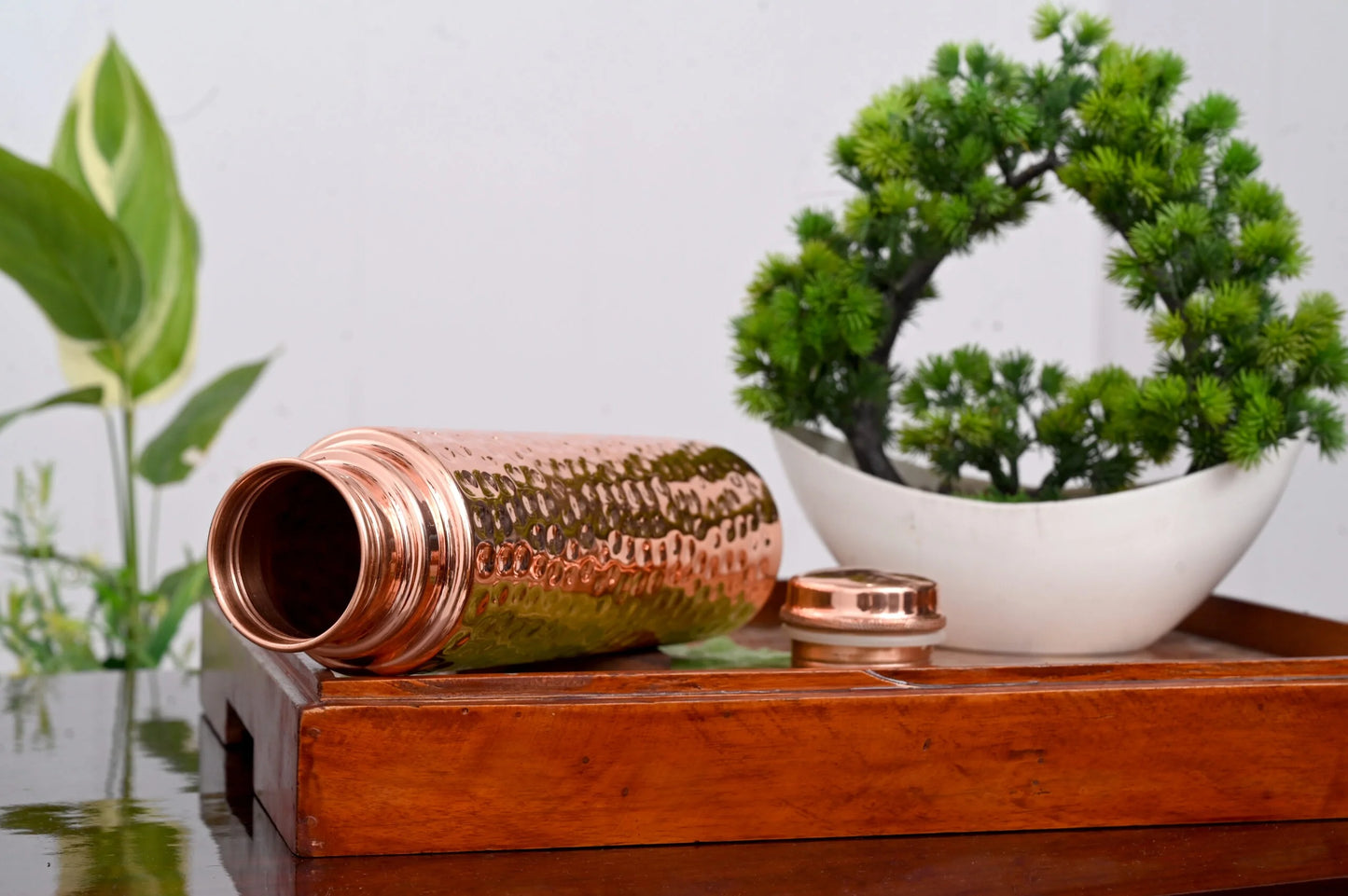 SAINORA Classic Pure Copper Mirror Hammered 950 ml Bottle