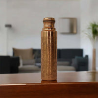 SAINORA Mirror Etching Pure Copper Bottle | Anti Oxidant Properties | Tamba Bottle | Drinkware | Capacity- 950ml