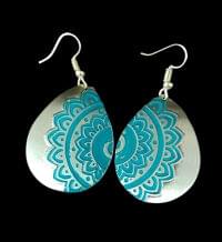 Patina Work Brass Earring