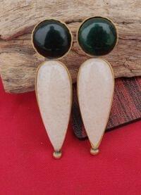 Contemporary Brass handmade Graceful Dangling Earrings