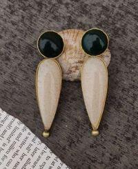 Contemporary Brass handmade Graceful Dangling Earrings