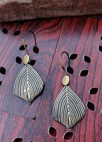 Handmade Leaf Dangle Earring