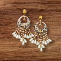 German Silver Dual Tone Chandelier Earring