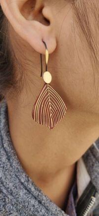 Handmade Leaf Dangle Earring