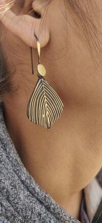 Handmade Leaf Dangle Earring