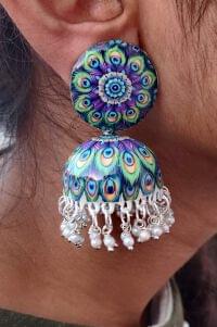 Handpainted Meenakari Work Earrings