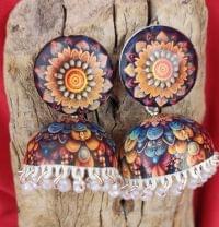 Handpainted Meenakari Work Earrings