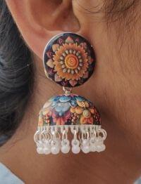 Handpainted Meenakari Work Earrings