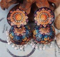 Handpainted Meenakari Work Earrings