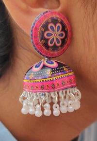 Handpainted Meenakari Work Earrings
