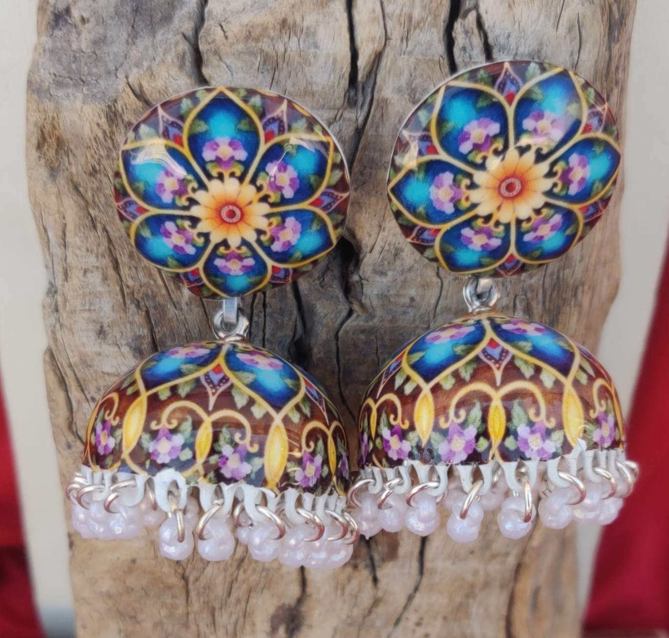 Handpainted Meenakari Work Earrings