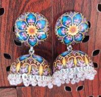Handpainted Meenakari Work Earrings