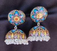 Handpainted Meenakari Work Earrings