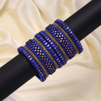 Blue Color Thread Bangle Set: 2.12