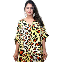 Animal Print Kaftan Yellow