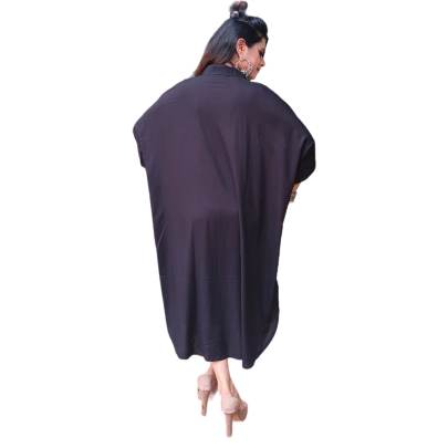 Black White Half Half Style Kaftan
