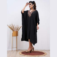 Embroidery Kaftan Black