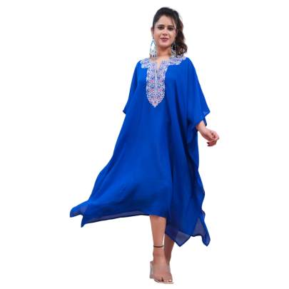 Embroidery Kaftan Blue