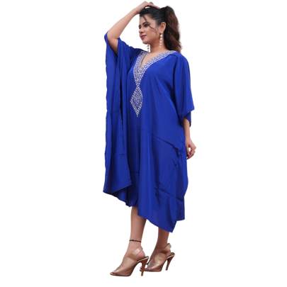 Embroidery Kaftan Blue