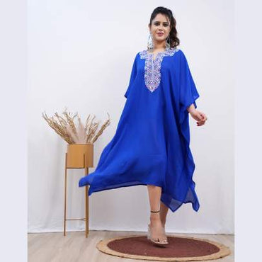 Embroidery Kaftan Blue