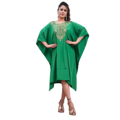 Embroidery Kaftan Green