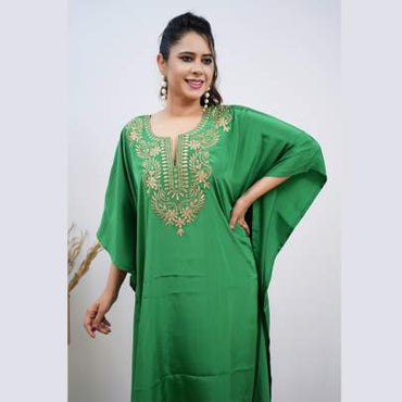 Embroidery Kaftan Green