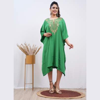 Embroidery Kaftan Green