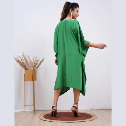 Embroidery Kaftan Green