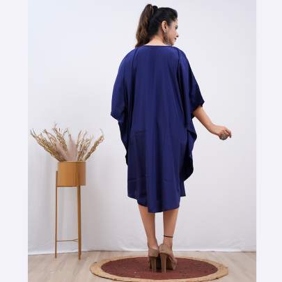 Embroidery Kaftan Navy Blue