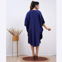 Embroidery Kaftan Navy Blue