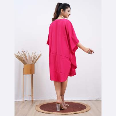 Embroidery Kaftan Pink