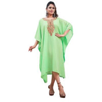Embroidery Kaftan Pista Green