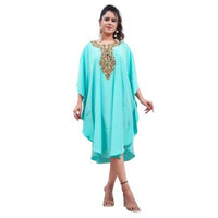 Embroidery Kaftan Sea Green