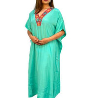 Embroidery Long Kaftan Pant Set