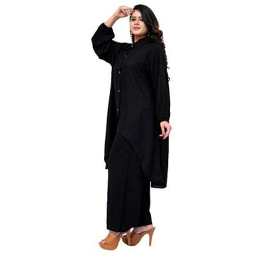 High Low Style Kurta Palazzo Black