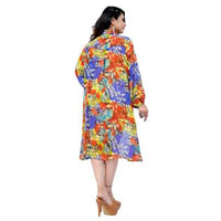 High Low Style Leaf Printed Shirt Red