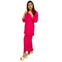 Hot Pink Top Pant Co ord Set